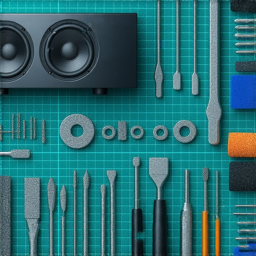 解密專業音響實務秘笈的圖片，展示音響維修工具和設備，強調音響設備的重生與保養技巧，吸引音響愛好者探索維修秘籍，提升音質與性能。