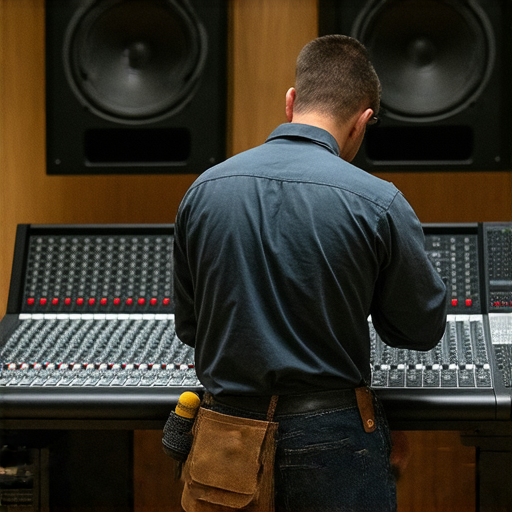 專業錄音室設備維修服務，技師檢查故障設備，確保音效恢復最佳狀態，帶來高品質音樂錄製體驗，讓您迅速重回音效巔峰。