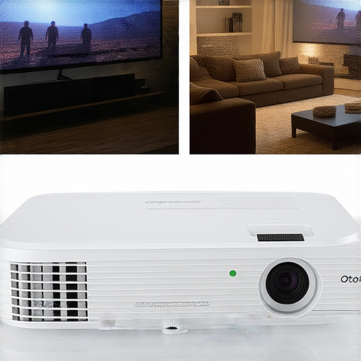 Optoma投影機展示，強調其卓越性能和專業維修服務，全方位滿足消費者需求，提升影音體驗，適合家庭娛樂及商業用途。