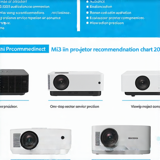 2023年微型投影機推薦圖，展示多款投影機產品和修理服務，提供一站式解決方案，適合家庭和商務使用，提升觀影體驗和便捷性。