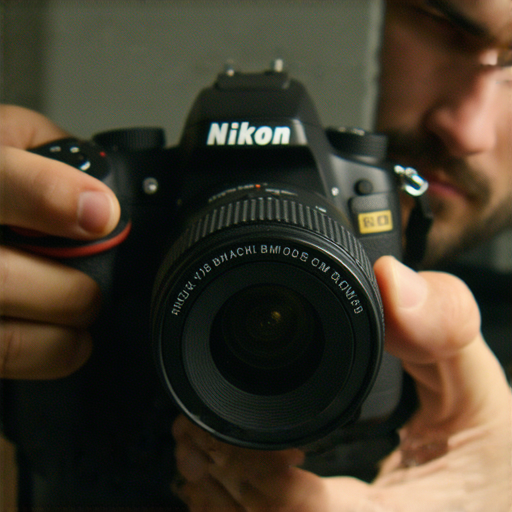 探索背照式CMOS尼康相機的隱藏潛力，這張圖片展示了專業維修服務的技術人員正在細心檢查尼康相機，強調我們為客戶提供的高品質服務與專業技術。