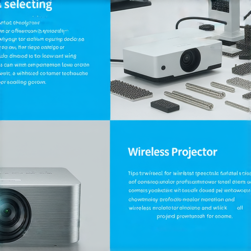 無線投影機選購秘訣的圖示，展示維修專業的服務，傳遞如何讓設備重獲新生的資訊，提供使用者在選購無線投影機時的重要參考。