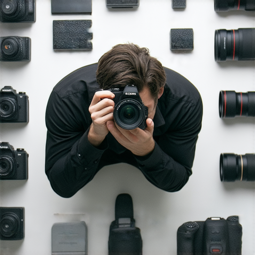 攝影師選擇完美攝像機的過程，展示多款攝像機與專業維修服務的細節，強調如何利用專業維修服務提升拍攝體驗，確保無憂拍攝效果。