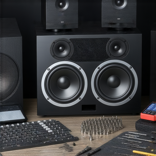 揭秘7.1聲道音響的極致音效與維修專業服務的圖片，展示音響設備、維修工具與專業技術，強調提升音質的專業能力，適合音響愛好者參考。