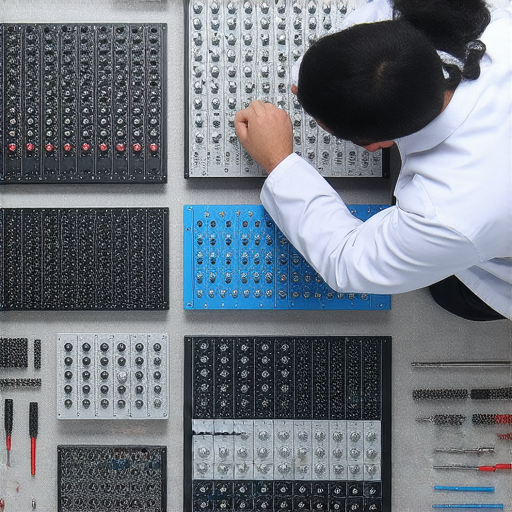 音響設備維修示範，技術人員檢查音響元件，揭示維修秘訣，提升音質至巔峰，讓音響再次發揮最佳效果，檢測工具與零件清晰可見。