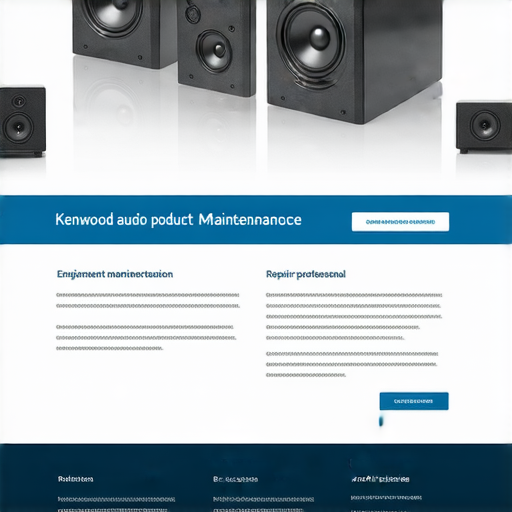 Kenwood音響產品的保養登記頁面，強調維修服務的重要性，展現音響在專業維修後焕然一新的效果，鼓勵客戶即刻了解服務詳情，提升音質與使用體驗。