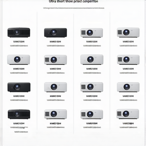 超短焦投影機對比圖，展示不同品牌和型號的投影利器，適合家庭影院和商務使用，幫助選擇最適合的投影機解決方案。