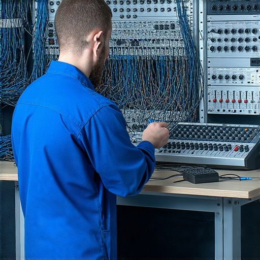 學會音響接電腦的秘訣，圖片展示專業維修服務的技術人員正在檢查音響設備及其連接，確保用戶無憂使用，探索更多維修方案和音響配置技巧。