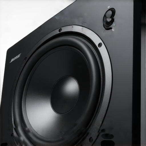 Bose低音炮展示，顯示其精緻音響結構，背景為專業維修服務場景，強調專業技術讓設備重獲新生，提升音質體驗。