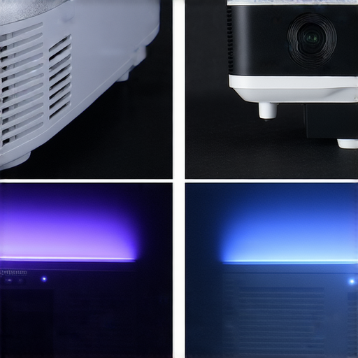 破損投影機修復的步驟，展示前後對比效果，突顯維修後的清晰視覺效果，提升演示表現，讓觀眾專注並獲得更好體驗，明亮影像與色彩的再現。