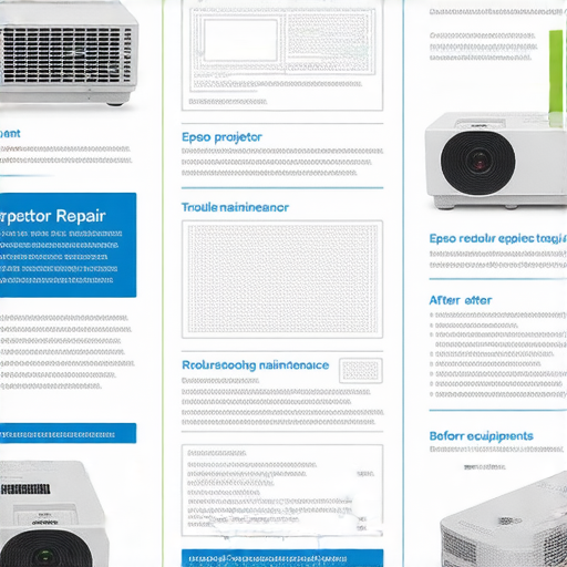Epson 投影機故障維修指南圖，展示維修秘訣和故障排除步驟，幫助用戶快速解決問題，讓設備重獲新生，提升使用體驗。