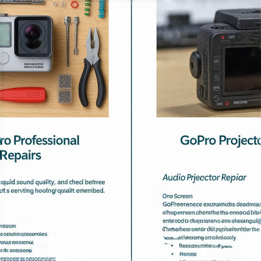GoPro專業維修與音響投影機維修的關鍵差異，專注於為何及時檢查和維修設備能提高拍攝效果與音質，增進使用體驗的示範圖。