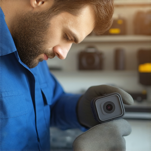 專業維修人員正在檢查GoPro相機，提供高品質維修服務，幫助客戶恢復相機功能，讓你的GoPro重獲新生，滿足所有需求，立即了解更多服務資訊。