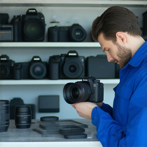 Canon、Sony、Nikon相機維修服務的專業技術人員正在檢查相機，提供快速有效的維修方案，讓您的相機恢復最佳性能，立即了解我們的專業服務。