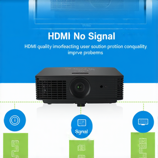 Optoma投影機顯示HDMI無訊號問題的解決方案圖示，展示維修步驟和技巧，讓使用者立即了解如何解決HDMI連接問題，提升投影效果。