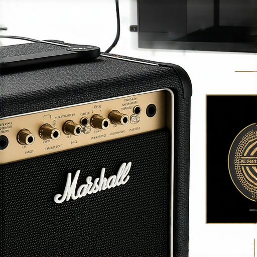 Marshall音響連接電腦的示意圖，展示音響的各種連接端口與電腦接口，強調其兼容性。探索Marshall音響如何提升音質，以及我們的專業維修服務。