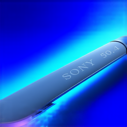 Sony 50.4專業維修服務的展示圖，突顯設備的神秘與科技，強調超越視界的性能，並提供即時了解更多資訊的邀請。