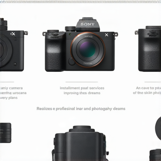 Sony相機九宮格秘訣插圖，展示相機功能與分期購買方案，強調專業維修服務，助你輕鬆實現攝影夢想，提升拍攝技巧與作品質量。