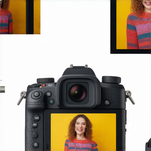 打造專屬自拍相機邊框的示範圖片，展示維修專業服務的效果，吸引消費者了解我們如何協助個性化相機，讓每張自拍獨一無二。