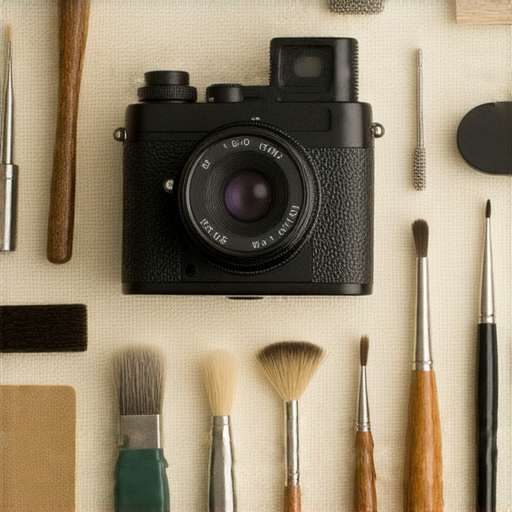 一次拍攝的即影即有相機與修理工具，展示專業維修過程，讓回憶變得清晰，回憶不再模糊，完美捕捉珍貴瞬間的藝術。