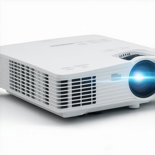 3000流明投影機在高亮環境中的清晰顯示，顯示出鮮豔的色彩與細節，強調其優秀的展示效果，並引導用戶了解維修秘訣及專業服務。