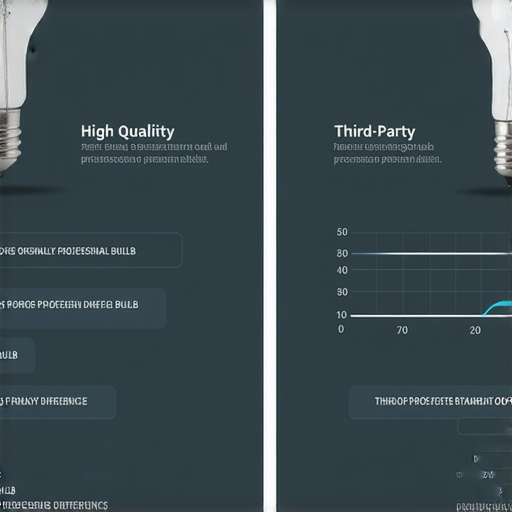 投影機燈泡選擇分析，展示原廠與副廠燈泡的比較圖，強調品質差異及維修秘訣，幫助用戶了解合適的燈泡選擇。