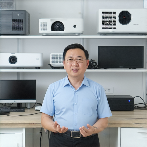 深水埗投影機專家教學，教你如何識別投影機的狀態及維修技巧，圖片展示投影機測試過程及設備，協助快速判斷投影機的好壞。