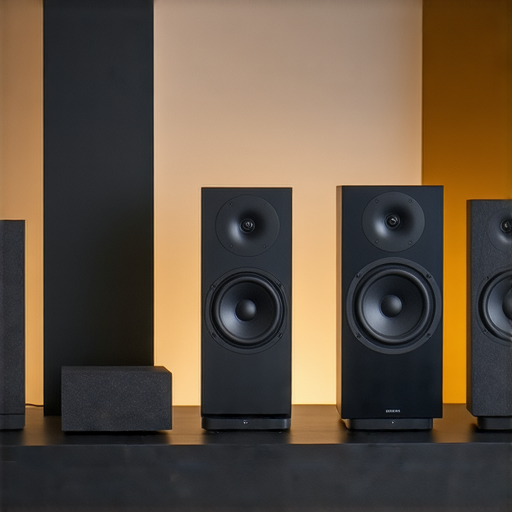 家用音響專區展示各式藍牙音響，稱讚其音質與設計，並提供專業試聽服務，還有專業維修服務，為音樂愛好者打造完美音響體驗。