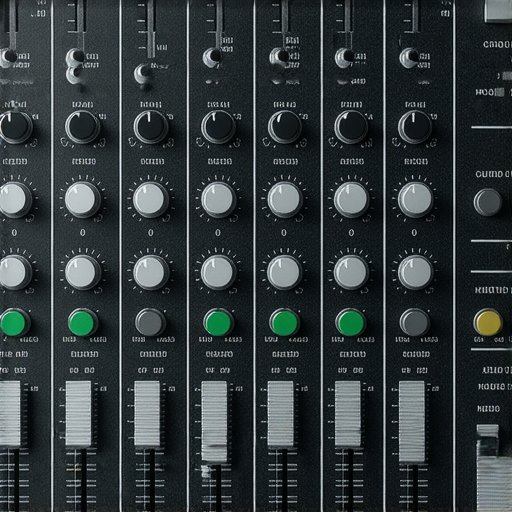 混音器特寫，勾勒其音響設備內部構造，展示維修工具與步驟，突顯混音器的潛能，適合音響愛好者了解維修秘訣及提升音效的技巧。