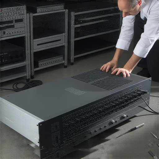 音響設備擴音器的M命名來源揭示音響世界的祕密，專業維修服務展示擴音器正在進行維修，專家詳細檢查裝置以確保最佳音質。