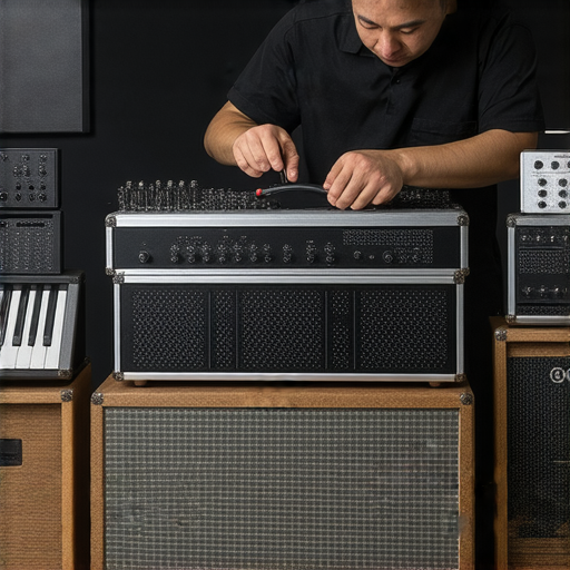 探索O Music擴音器的無限潛力，維修專家正專注於修復音質，助您重拾音樂魅力，顯示精細的設備和專業工具，立即了解更多提升音質的技巧與服務。