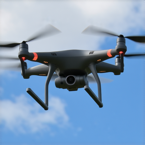 249克的無人機在空中翱翔，展示出卓越的飛行性能，旁邊有專業維修服務的標誌，強調維護的重要性，讓飛行器無懼故障，提升飛行安全与體驗。