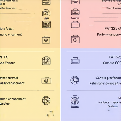 數碼相機SD卡格式選擇指南，顯示NTFS格式與FAT32格式的比較，探索最佳選擇以提高相機性能，並了解維修專業服務的相關資訊。