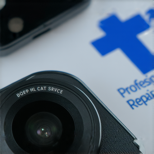 攝影手機特寫，展示捕捉細節的潛力，旁邊有專業維修服務標誌，強調維護拍攝效果的重要性，提升攝影體驗和設備性能。