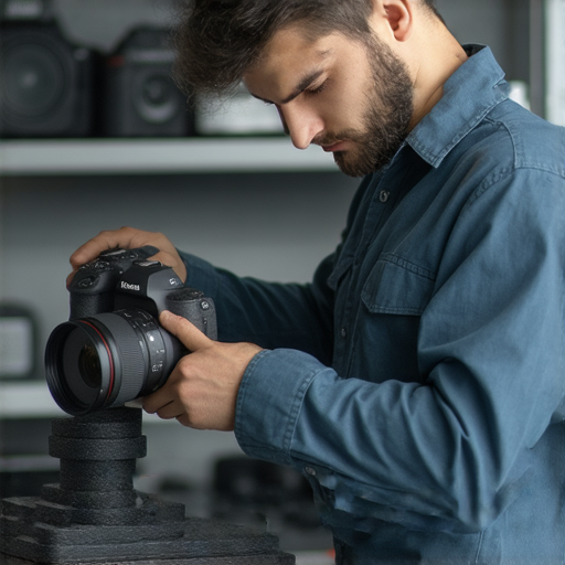影像設備維修服務專業技術人員正在檢查相機，提供解決方案和維修建議，讓拍攝過程更順暢。了解如何提升您的影像設備性能。
