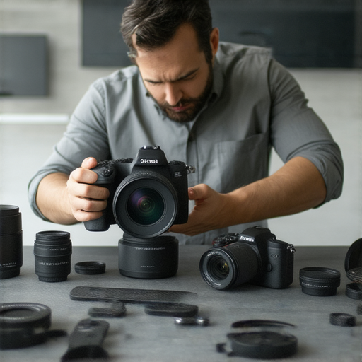 專業相機維修服務專家正在檢查相機設備，提升攝影裝備性能，讓攝影魅力再升級，解密維修技巧，立即了解我們專業服務，助您捕捉完美瞬間。
