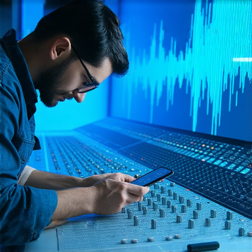 調校iPhone音效設定的專業技術人員，展示音響設備的維修服務，提升音效性能，為用戶提供最佳使用體驗，讓音樂重現出最真實的效果。