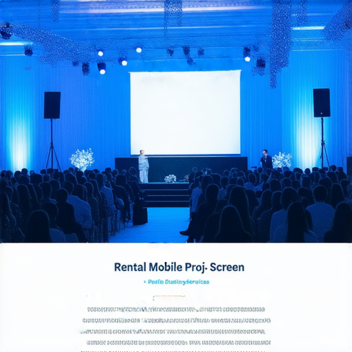租借移動式投影布幕的活動現場，顯示專業維修服務與最佳呈現效果，完美適合各類型活動，讓觀眾享受清晰的視覺體驗。