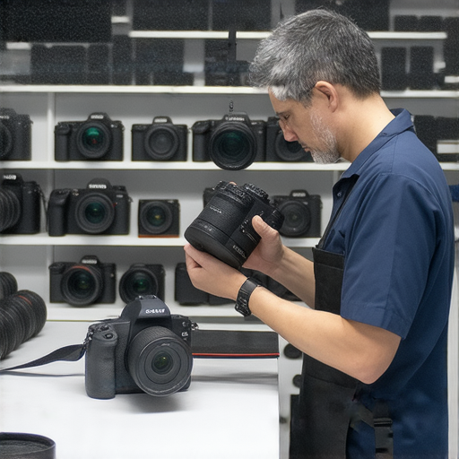 探索Sony相機維修中心內部環境，技術專家專注維修相機，檢查設備、提供專業服務，確保相機恢復最佳性能，讓你的相機重現光彩。