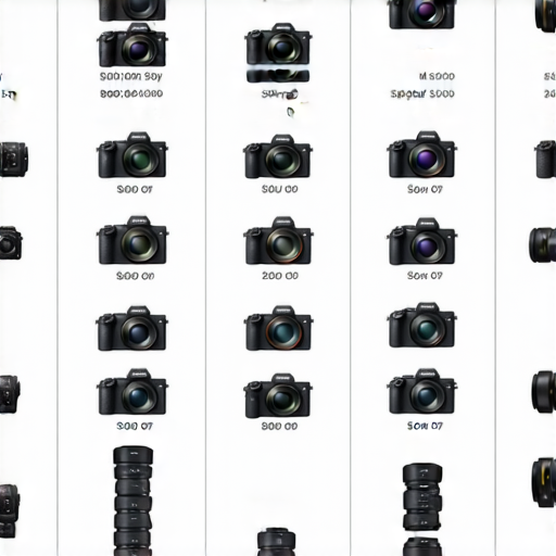Sony相機比較圖示，展示多款相機型號，適合不同攝影需求。探索專業維修服務，幫助你選擇最合適的Sony相機，提升拍攝體驗。