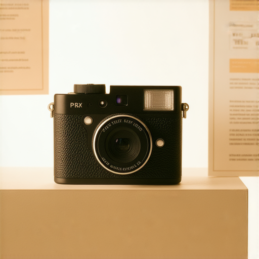 即影即有相機展示，拍攝美好瞬間的最佳選擇，旁邊有專業維修服務標示，吸引喜愛攝影的用戶深入了解。