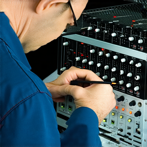 音響故障維修專業技巧，技術人員檢查音響設備，確保音質恢復澎湃音效，展示維修過程細節，增強音響功能，讓音樂音效重現生動。