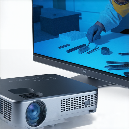 最佳移動式投影機展示圖，清晰畫質和便攜性結合，突顯專業維修服務，讓觀賞體驗更加完美，為用戶解決畫質模糊的問題。